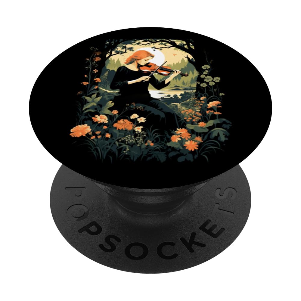 Violin Girl Woman Violinist Musician Viola Player PopSockets Swappable PopGrip