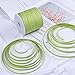 Whaline 229 Yards Christmas Raffia Paper Ribbon Craft Packing Paper Twine for Festival Gifts, DIY Decoration and Weaving, Christmas 1/4 inch Width (Green)
