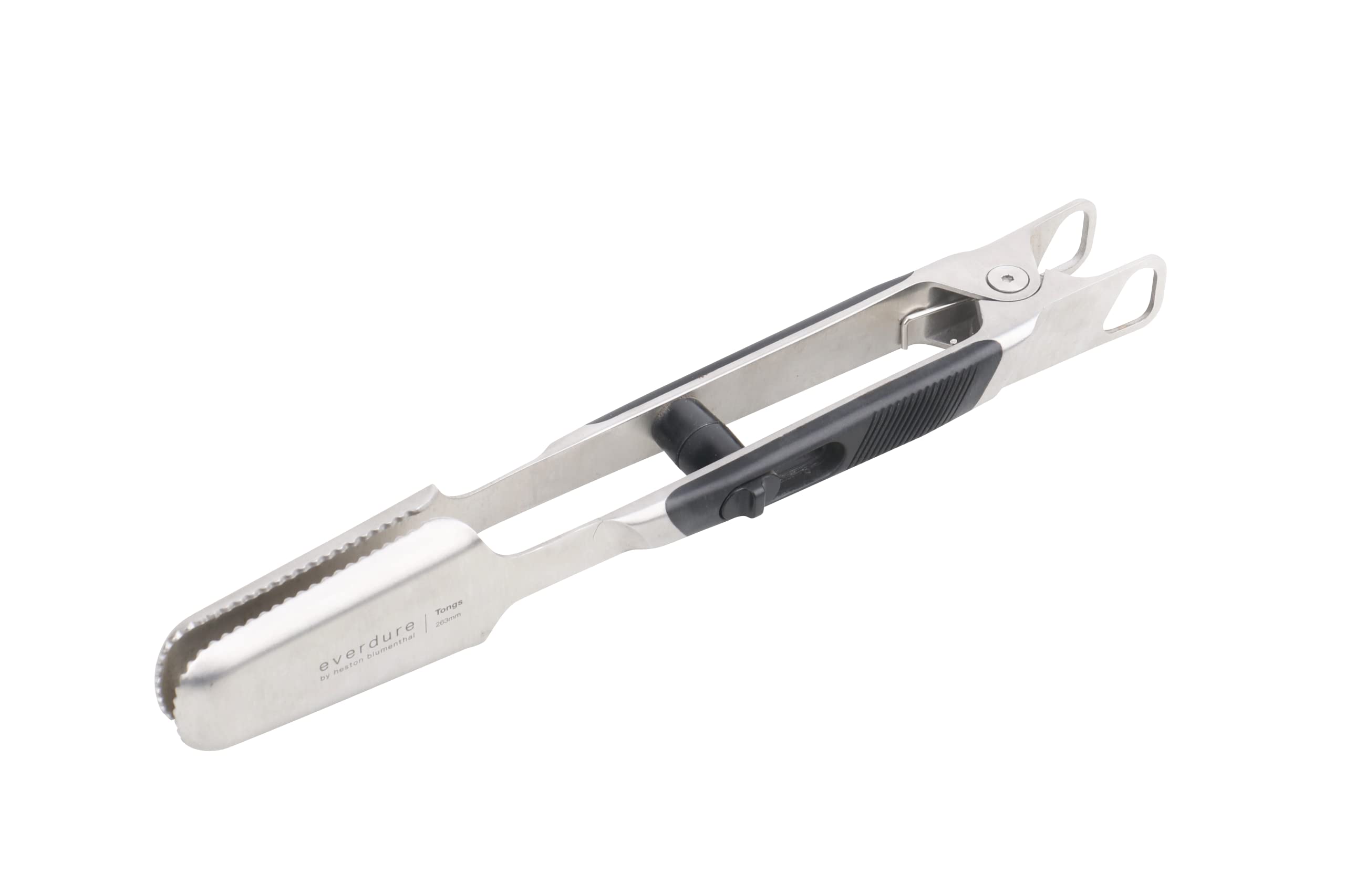 Everdure by Heston Blumenthal Stainless Steel Serving Tongs – Durable, Dishwasher Safe Kitchen Pliers, 26.4 cm, Easy-to-Use BBQ & Cooking Tool – Green