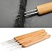 AliLeader Dreadlock Needle 3Pcs/Set(1Hook,2Hook,3Hook) 0.5mm Wood Handle Hair Extensions Weaving Crochet Needle Dreadlock Tools for Braid Double Crochet Hook