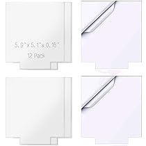 Lot 20 Feuilles Acrylique Transparentes 2 Mm – 10 Rondes Ø12 Cm + 10 Carrées 15x15 Cm – Idéal LED, Artisanat & Gravure Laser