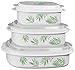 Corelle Coordinates by Reston Lloyd 6-Piece Microwave Cookware, Steamer and Storage Set, Bamboo Leaf
