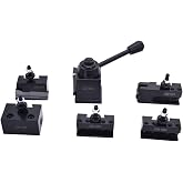 OXA Tool Post Set 250-000 Wedge Type Quick Change Tool Post Set 8 Inch Swing Dia 6Pcs