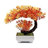 yoerm Small Fake Plants Artificial Bonsai Tree Book