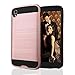 Alcatel One Touch Idol 3 (5.5) Case, JoJoGoldStar Brushed Design Hybrid, Slim Fit Heavy Duty Polycarbonate and Silicone TPU Hard Cover with Stylus and Screen Protector - Rose Gold