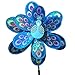 Ladaidra Wind Spinner, Peacock Glitter 3D Double Layers Stand Decor for Farm Yard (Blue)