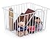 SANNO Household Wire Storage Basket Bins Organizer with Handles for Kitchen, Pantry, Freezer, Cabinet - 1 Pack