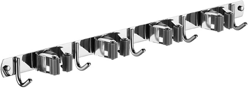 FACAI Colgador Escobas Puerta, Acero Inoxidable De La Pared Montado En