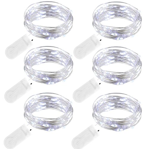 Ambox LED String Lights, 6 Pack 7.2 ft / 2.2 m LED Starry String Lights Battery Operated with