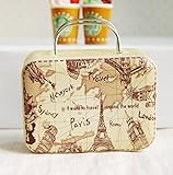nanguawu 1/6 Barbie Blythe Size Map Doll Dollhouse Miniature Toy Trunk Box Suitcase Luggage Traveling Case