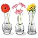 Kovot Set of 3 Glass Bud Vases - 3 Distinct Star-Etched Vases