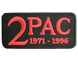 TUPAC 2PAC RIP Embroidered Logo Iron On Hip Hop Rap Patch Approx: 3.1
