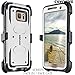COVRWARE® Galaxy S7 Edge - [Aegis Series] Heavy Duty Dual Layer Hybrid Full-Body Armor Holster Belt-Clip Case [Kickstand] for Samsung Galaxy S7 Edge - White