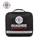 Always Prepared 62 Piece Roadside Emergency Assistance Kit with Jumper Cables - All-in-One Auto, Visibility, Safety, and First Aid Essentials