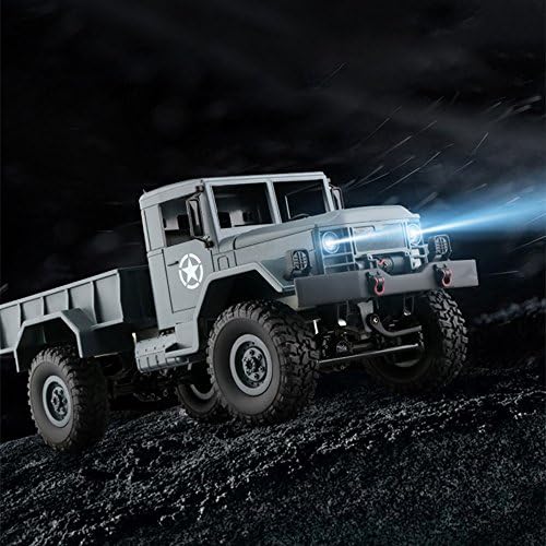 Xander 1/16 Scale Exceed RC USA Military Truck, 4wd 2.4GHz Remote Control Car All Terrain Off-road Monster Crawlers With Spring Suspension Shock Absorbers, Electric Rechargeable