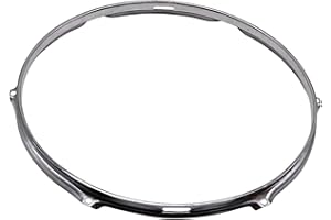 Tachiuwa 6 Hole Drum Rim Snare Drum Batter Instrument Parts Portable Musical Accessory Bass Drum Hoop 6 Holes Hoop for Instrument Home Decor Office, 13inch Upper Circle