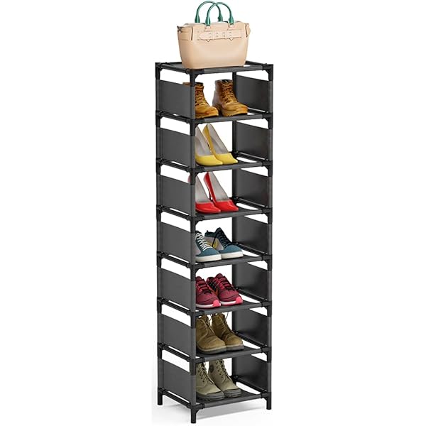 8 Tiers Narrow Shoe Rack, Vertical Shoe 