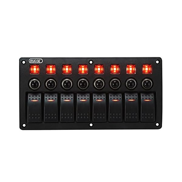 Rupse-Waterproof-Red-LED-Rocker-Switch-Panel-3-PIN-Overload-protection-for-RV-Car-Boat