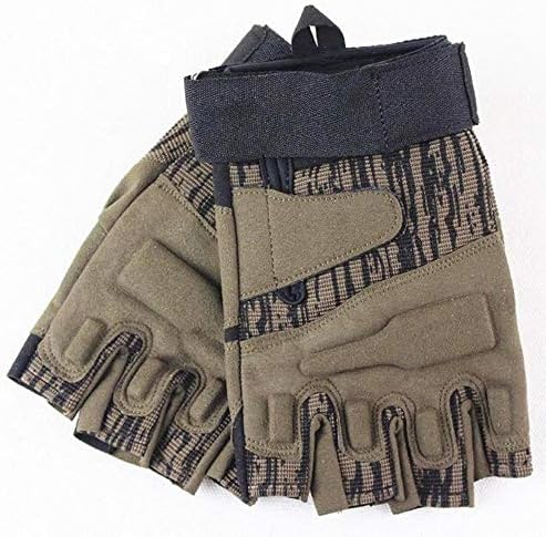 PomPomHome Tactical Gloves Men GymTrainning Motocycle Outdoor Sports Motorcycle Gloves US Army Combat Use Army Military Half Finger Mittens