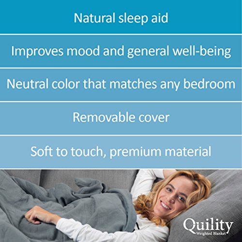 Quility Premium Weighted Blanket and Removable Cover • Sleep Under Cover