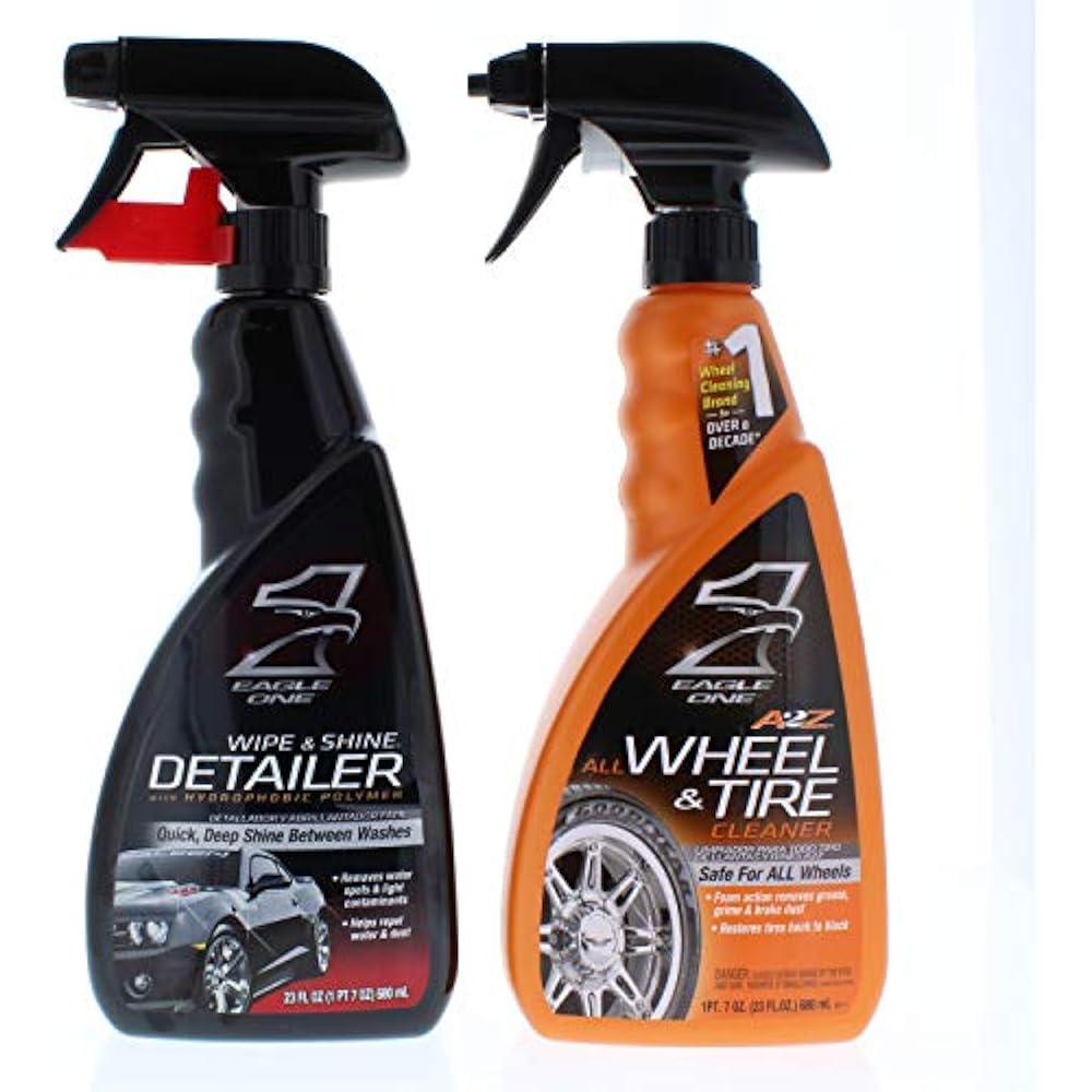 Eagle Cleaners One Wipe " Shine Detailer A2Z All Wheel Tire 23 Fl Oz