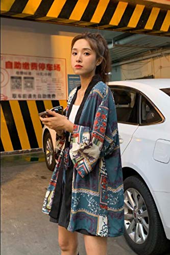 Japanese Kimono Cardigan Woman Summer Cardigan Kimono Yukata Woman Thin Loose Outer Garment,One Size - Thumbnail 3