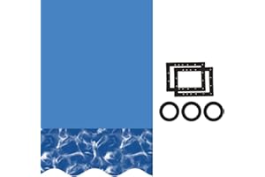 Smartline 21 ft Round Swimming Pool Liner | Swirl Bottom | Overlap Style | 48-52 Inch Wall Height | 25 Gauge Vinyl | for Steel Sided Above Ground Pools | Gasket Kit Included