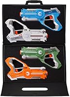 DYNASTY TOYS Laser Tag Set Toys and Carrying Case for Kids Multiplayer 4 Pack