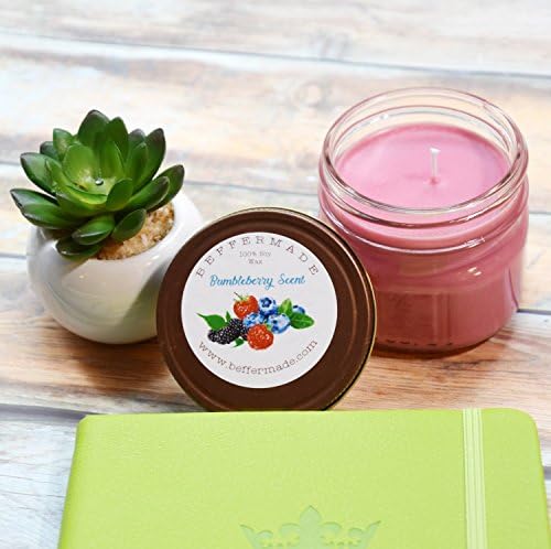 Bumbleberry Scented Soy Mason Jar Candle, 4 oz