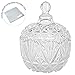 Multipurpose Antique Design Glass Candy Jar with Lids / Decorative Nut Bowl Centerpiece Display - MyGift