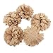 Tinksky Hessian Burlap Flowers Burlap Lace Roses Flowers for Christmas Wedding Decoration-5pcs (Brown)