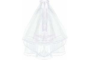 BRIMEKICHIO Wedding Veil White Black Veil Short Bridal veil 2 Tier Tulle Bride Veil Bachelorette Party Decorations 31in
