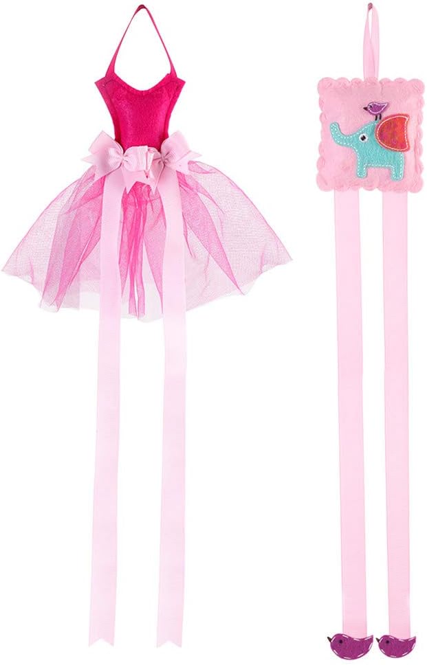 Belle Beau Princess Tutu Dress Hair Bow Holder Hanger Organizer Hair Clips Storage Holder (A)