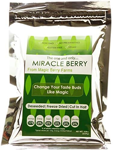 24g ~ 175 Servings & LOWEST PRICE GUARANTEE for miracle berries | Freeze dried 100% Miracle fruit, Non-GMO, Grown in the USA, Makes sour sweet, Great for everyday use