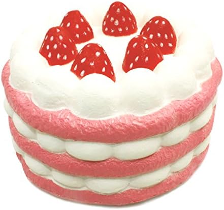Squishy Cake, iBagke 4.7" Squishies Slow Rising Birthday Cake Cream Big Scented Hand Wrist Toy Soft Simulation Collection (Pink Cake)
