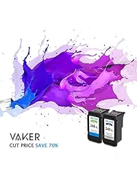 Vaker   Cartucho de tinta de repuesto para Canon PG 245XL CL 246XL PG 243 CL 244, utilizado en Canon PIXMA MG2520 MG2920 MG2922 MG2924 MG2420 MG2522 MG3022 MG2555 MX492 (1 negro, 1 tricolor)