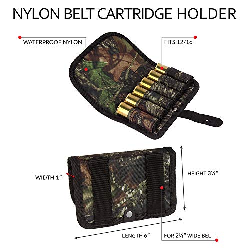 BronzeDog Ammo Pouch Bag Cartridge Belt Holder 12 16 Gauge Hunting Bag Shotgun Shell Holder (Black Oak Camo) - Thumbnail 2