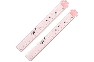 2 Pcs Cute Kitty Cat Paw Straight Ruler Kawaii Stationery Funny Drawing Gift Korean Office Measuring Drawing Fashion Processi