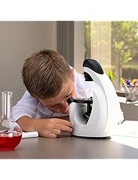 IQCrew STEM Science Discovery 40X 500X   Microscopio invertido con 25 diapositivas preparadas y Microscopio para estudiantes y niños