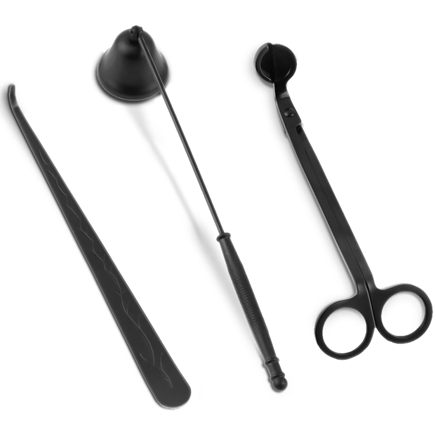 Famgee Candle Snuffer, Candle Wick Trimmer Wick Dipper - 3 in 1 Candle Accessory Set Black