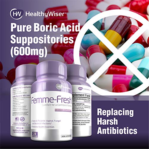 Boric Acid Vaginal Suppositories 600mg Dosage) Feminine