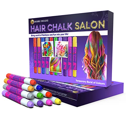 Desire Deluxe Hair Chalk for Girls Makeup Kit of 10