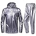 CAMEL CROWN Weight Loss Sweat Suit, Heavy Duty Sweat Sauna Suit for Men Women Exercise Gym Suit for Fitness, Grey, X-Large