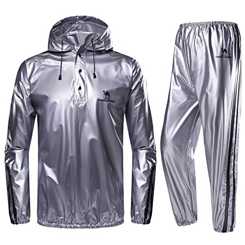 CAMEL CROWN Weight Loss Sweat Suit, Heavy Duty Sweat Sauna Suit for Men