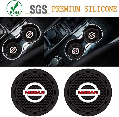 Pumauto 2 Pcs Silicone 2.75 inch Car Cup Interior Accessories Anti Slip Cup Coaster for Niss an LIVINA,March,X-Trail,TIIDA,TEANA,Qashqai,Bluebird,Sunny,TEANA,FUGA,GTR,etc All Models