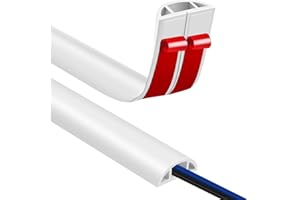 JAHOMFAI Floor Cord Covers for Wires 12FT Cable Hider Wire Cover Self Adhesive Cord Hider Floor for Offices, Homes, Workshops, Warehouses Cable Cavity 0.39" W x 0.27" H