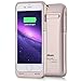 iPhone 6 Battery Case Kujian External Battery Backup Charger Case 3500mAh with Kickstand for iPhone 6/6S (Gold)