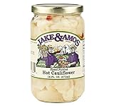 Jake & Amos Hot Pickled Sweet Cauliflower, 16 Oz. Jar (Pack of 2)