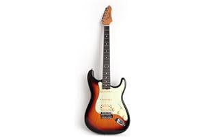 Fojill Full Size Electric Guitar Solid Mahogany Body Roasted Canadian Maple Neck Genuine Rosewood Fretboard Bone Nut With Padded Gig Bag