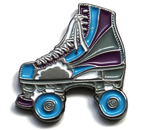Caustic Threads Roller Skate 3/4" Decorative Collectible Pin .75" Bowl Skating Roller Derby